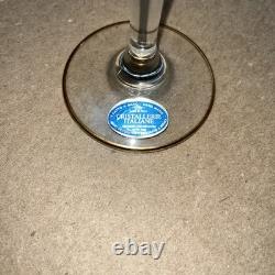 Cristallerie Italiane Handmade Wine Glasses 24k Gold Set of 3 Made In Italy VTG