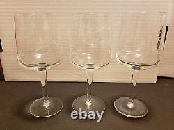 Crystal Wine & Water Goblets Glasses Etched Vintage 1960s lot of 16