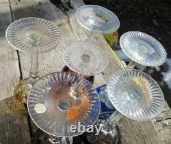 Crystal wine Glasses Mixed lot of 6 cut to clear Made In Poland & some unknow