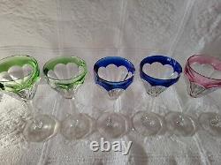 Crystal wine glasses vintage