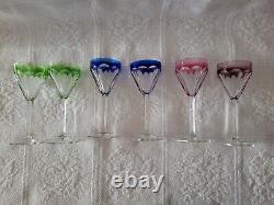 Crystal wine glasses vintage