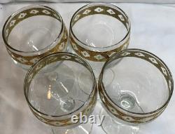 Culver Tyrol Valencia Vintage Carafe And Four Glass Stemmed Wine Glasses 22k