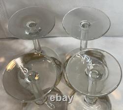 Culver Tyrol Valencia Vintage Carafe And Four Glass Stemmed Wine Glasses 22k