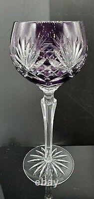 Czech Moser Multicolored Crystal Wine Glasses Pristine Vintage Set of 4