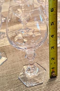 DAUM Vintage French Crystal Wine Glasses, Lot of 11, Signed Limited Edition