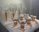 Denby Fire Footed SET OF 11 Tumblers & Wine Glasses Handblown, Jet Footed, VTG