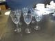 Depression Etched Floral Crystal Vintage Wine Glass Set Of 6