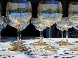 Dorothy Thorpe Topaz Lustre Stemware Set 29pc water sherbert wine vintage glass