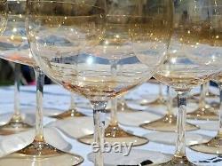 Dorothy Thorpe Topaz Lustre Stemware Set 29pc water sherbert wine vintage glass