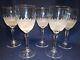 Dramatic Art Deco Style Frosted Etched Wine Glasses 6.75 Set Of 5