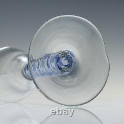 Dutch 18th Century Blue Colour Opaque Twist Wine Glass c1760