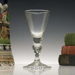 Early Queen Anne 18th Century Baluster Wine Glass c1710