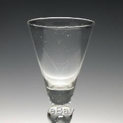 Early Queen Anne 18th Century Baluster Wine Glass c1710