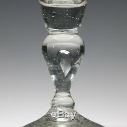 Early Queen Anne 18th Century Baluster Wine Glass c1710