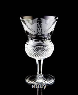 Edinburgh Thistle White Wine Glasses Set of 6 Elegant Vintage Crystal