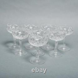Eight (8) Saint Louis Cut Crystal Champagne/sherbet Glasses 5 Unmarked