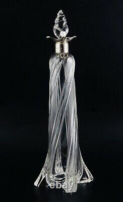 Elegant Art Nouveau Silver Rim Wine / Spirit Glass Decanter 1898 Lee & Wigfull