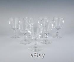 Elegant Vintage Estate Found set 7 Steuben 6268 Port Wine Sherry Glasses
