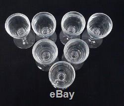 Elegant Vintage Estate Found set 7 Steuben 6268 Port Wine Sherry Glasses