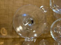 Elegant Vintage Orrefors Illusion Clear Burgundy Wine Glasses, set of 8