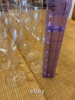 Elegant Vintage Orrefors Illusion Clear Crystal Claret Wine Glasses, Set of 8