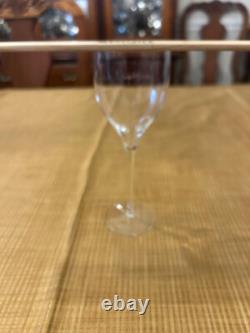 Elegant Vintage Orrefors Illusion Clear Crystal Claret Wine Glasses, Set of 8