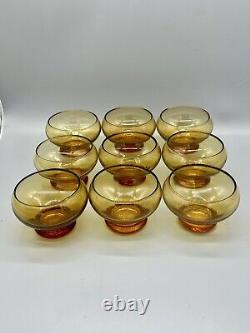 Empoli Venetian Wine Liquor Glasses (9) Stack Murano MCM Vintage Italian Retro