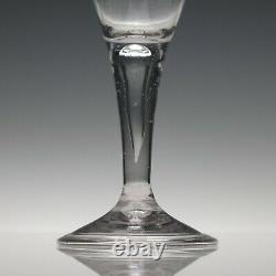 Engraved Antique 18th Century Hollow Stem Wine Glass c1750