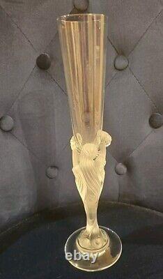 Erte Majestique Crystal Champagne Wine Flute Glass France Vintage Collectible