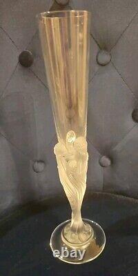 Erte Majestique Crystal Champagne Wine Flute Glass France Vintage Collectible