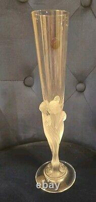 Erte Majestique Crystal Champagne Wine Flute Glass France Vintage Collectible