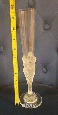 Erte Majestique Crystal Champagne Wine Flute Glass France Vintage Collectible