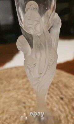 Erte Majestique Crystal Champagne Wine Flute Glass France Vintage Collectible