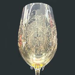 Etched Gold Vintage Wine Glasses from Pier 1 5