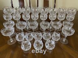 Excellent Set Of 32 Service For 8 Imperial Crystal Avondale Water Wine Glasses+