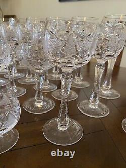 Excellent Set Of 32 Service For 8 Imperial Crystal Avondale Water Wine Glasses+