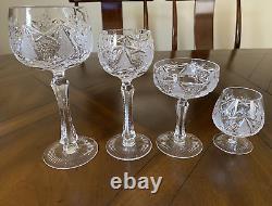 Excellent Set Of 32 Service For 8 Imperial Crystal Avondale Water Wine Glasses+