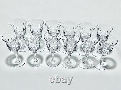 Exquisite Vintage 12 Pieces of 60's Tiffin Barcelona Crystal Cordial Goblet