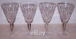 Exquisite Vintage Signed Waterford Crystal Glenmore Set Of 4 White Wine Glasses
