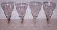 Exquisite Vintage Signed Waterford Crystal Glenmore Set Of 4 White Wine Glasses
