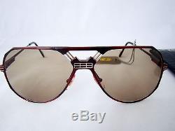FERRARI formula F23 aviator sunglasses vintage wine red brown glasses gold