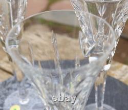 FOUR Vintage Waterford Crystal Wine Champagne Flute Glasses circa 2000