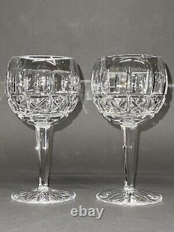 Fabulous Pair of 16 Oz Vintage Waterford Crystal kylemore Balloon Wine Glasses