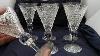 Fine Set Of Six Lead Crystal Conical Large Wine Glasses