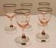 Five Vintage Jozef Stanik Handblown Zlata Zuzana (Golden Suzanne) Wine Glasses
