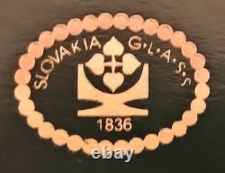 Five Vintage Jozef Stanik Handblown Zlata Zuzana (Golden Suzanne) Wine Glasses