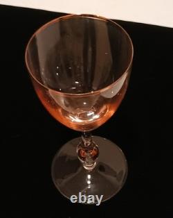 Five Vintage Jozef Stanik Handblown Zlata Zuzana (Golden Suzanne) Wine Glasses