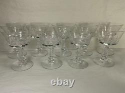 Fostoria American Clear Glass Stemware Set, Antique Vintage Crystal Wine Goblets