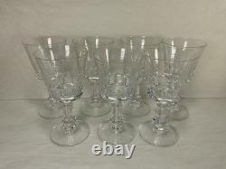 Fostoria American Clear Glass Stemware Set, Antique Vintage Crystal Wine Goblets