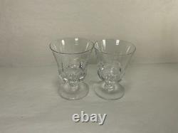 Fostoria American Clear Glass Stemware Set, Antique Vintage Crystal Wine Goblets